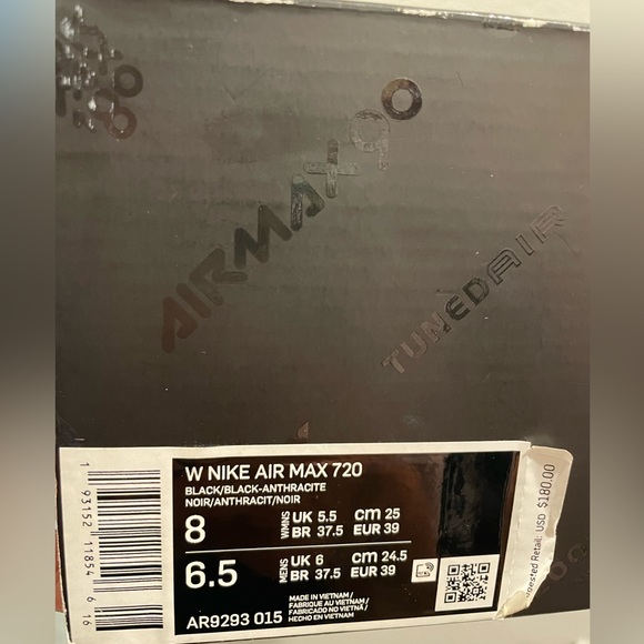 NIKE AIRMAX BLACK WORN- GREAT CONDITION - Picture 3 of 3